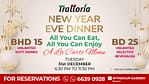 Trattoria NYE Dinner – New Years Eve Events Bahrain Mega Deals Best Online Shopping Deals and Discounts in Bahrain, GCC 4