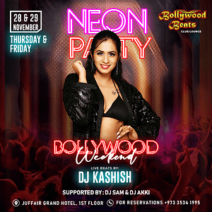 Bollywood Neon Party at Juffair Grand Hotel – Concerts Bahrain Mega Deals Best Online Shopping Deals and Discounts in Bahrain, GCC