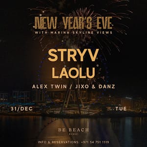 New Year’s Eve at Be Beach with Laolu & Stryv – New Years Eve Events Bahrain Mega Deals Best Online Shopping Deals and Discounts in Bahrain, GCC