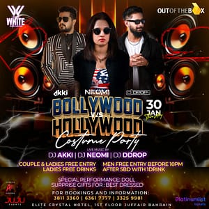 Bollywood vs Hollywood Costume Party at Elite Crystal Hotel – Desi Events Bahrain Mega Deals Best Online Shopping Deals and Discounts in Bahrain, GCC