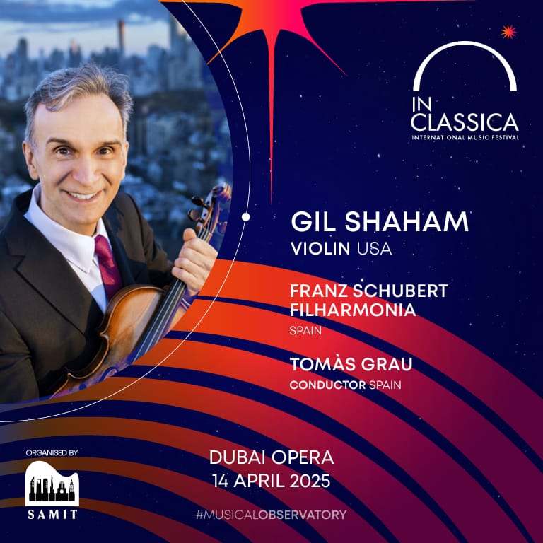 InClassica International Music Festival Presents American Virtuosity: Gil Shaham at Dubai Opera – Classical Events Bahrain Mega Deals Best Online Shopping Deals and Discounts in Bahrain, GCC