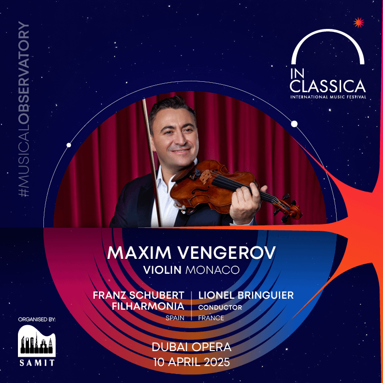 InClassica International Music Festival Presents Maxim Vengerov – Violin Virtuoso at Dubai Opera – Classical Events Bahrain Mega Deals Best Online Shopping Deals and Discounts in Bahrain, GCC