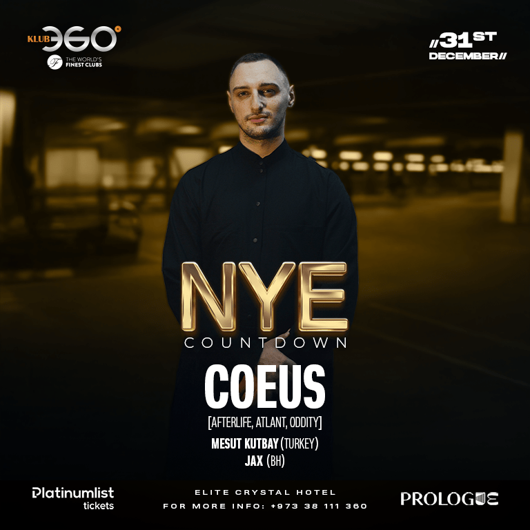 NYE Countdown at Prologue Nights/Klub360 – Nightlife Bahrain Mega Deals Best Online Shopping Deals and Discounts in Bahrain, GCC