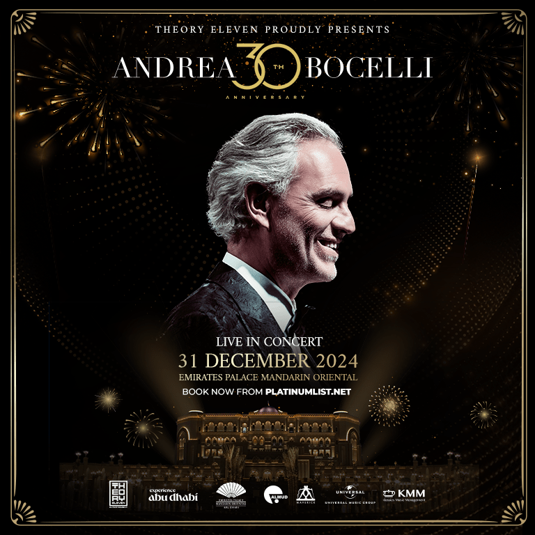 New Year’s Eve with Andrea Bocelli – New Years Eve Events Bahrain Mega Deals Best Online Shopping Deals and Discounts in Bahrain, GCC