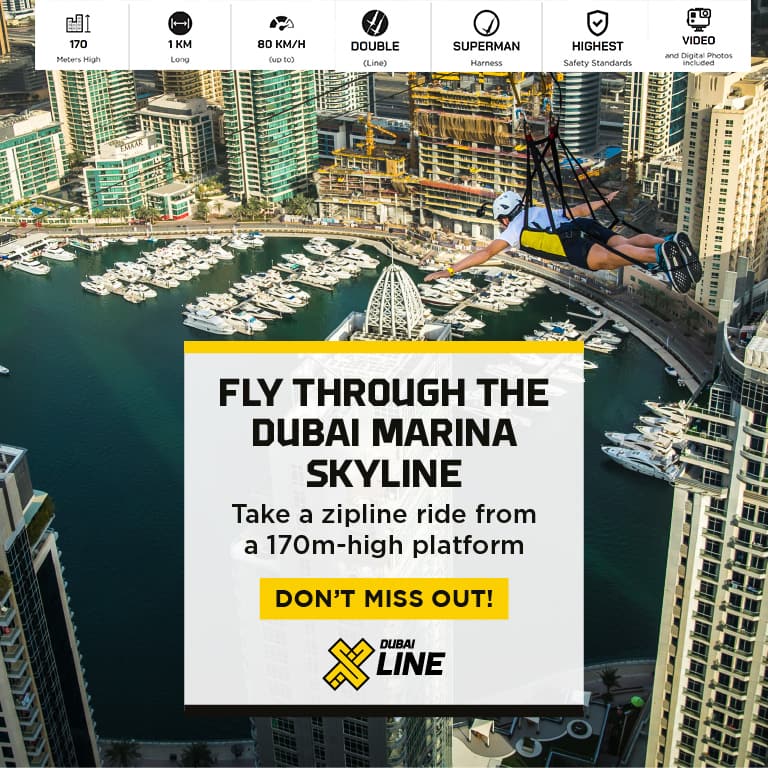 XLine Dubai Marina – The Longest Urban Zipline in The World – XDubai Attractions Bahrain Mega Deals Best Online Shopping Deals and Discounts in Bahrain, GCC