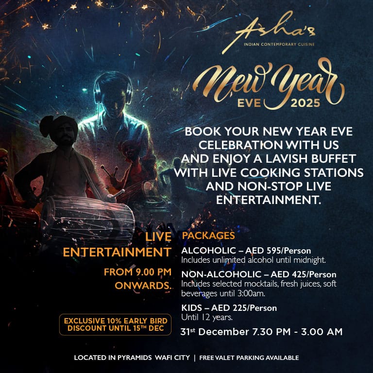 Asha’s New Year’s Eve – New Years Eve Events Bahrain Mega Deals Best Online Shopping Deals and Discounts in Bahrain, GCC