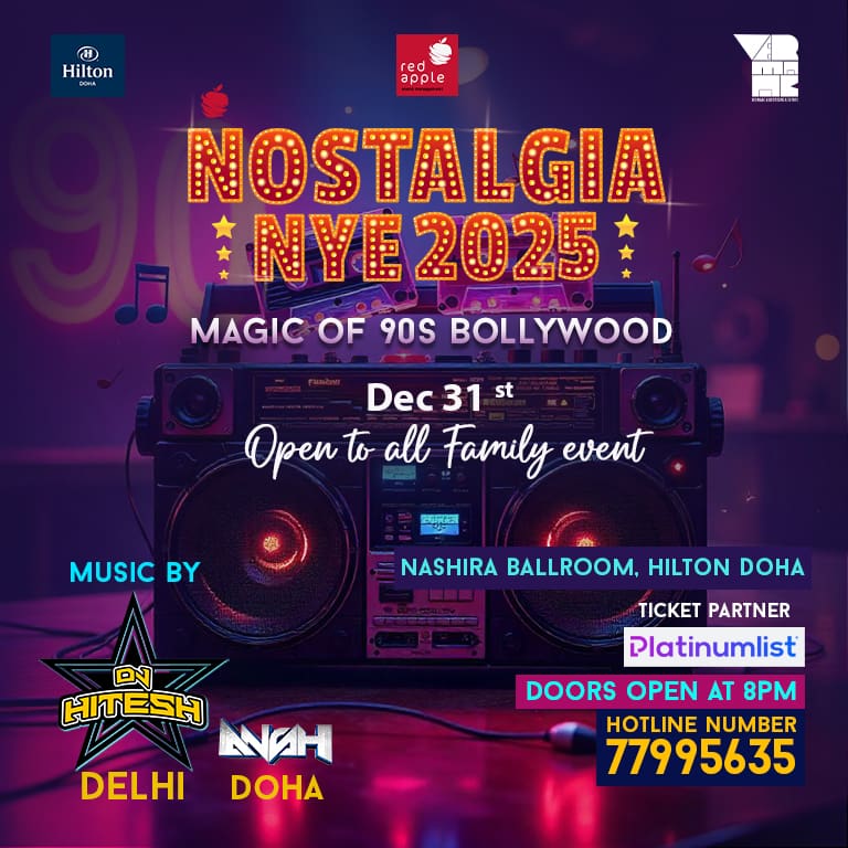 Nostalgia – 90s Red Apple Bollywood New Years – 15th Edition – Concerts Bahrain Mega Deals Best Online Shopping Deals and Discounts in Bahrain, GCC